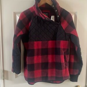 Abercrombie & Fitch Asymmetrical snap-up fleece NWT